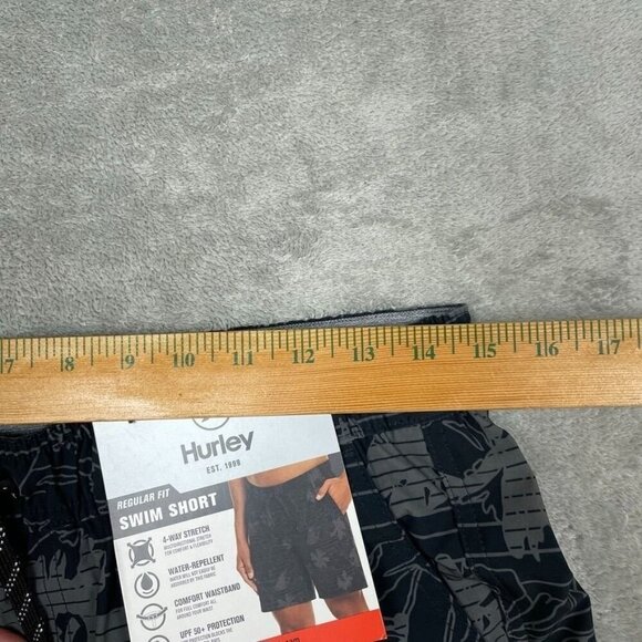 Hurley Mens Black Floral Swim Shorts 18” Outseam Medium a0319 - Picture 3 of 6